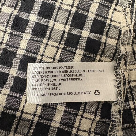 A New Day Plaid Midi Wrap Dress Womens Size Medium Puff Sleeves Belted Casual - Picture 7 of 9